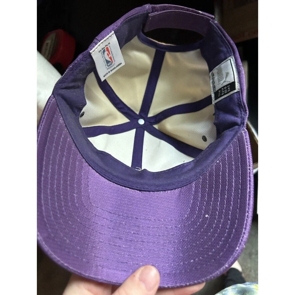 Throwback Lakers Puma Snapback Hat Lebron Koby Lamelo Shaq - Picture 4 of 6